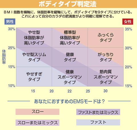 ボディタイプ判別法